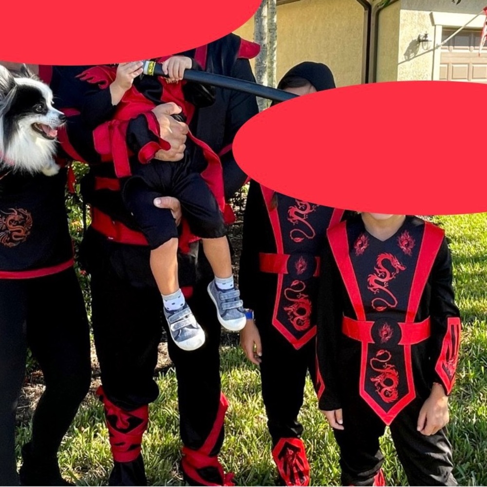 Kids ninja costume size 8-10 medium